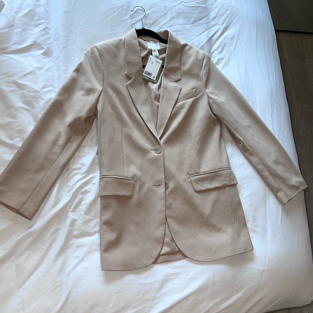 BNWT zara nude blazer size XS